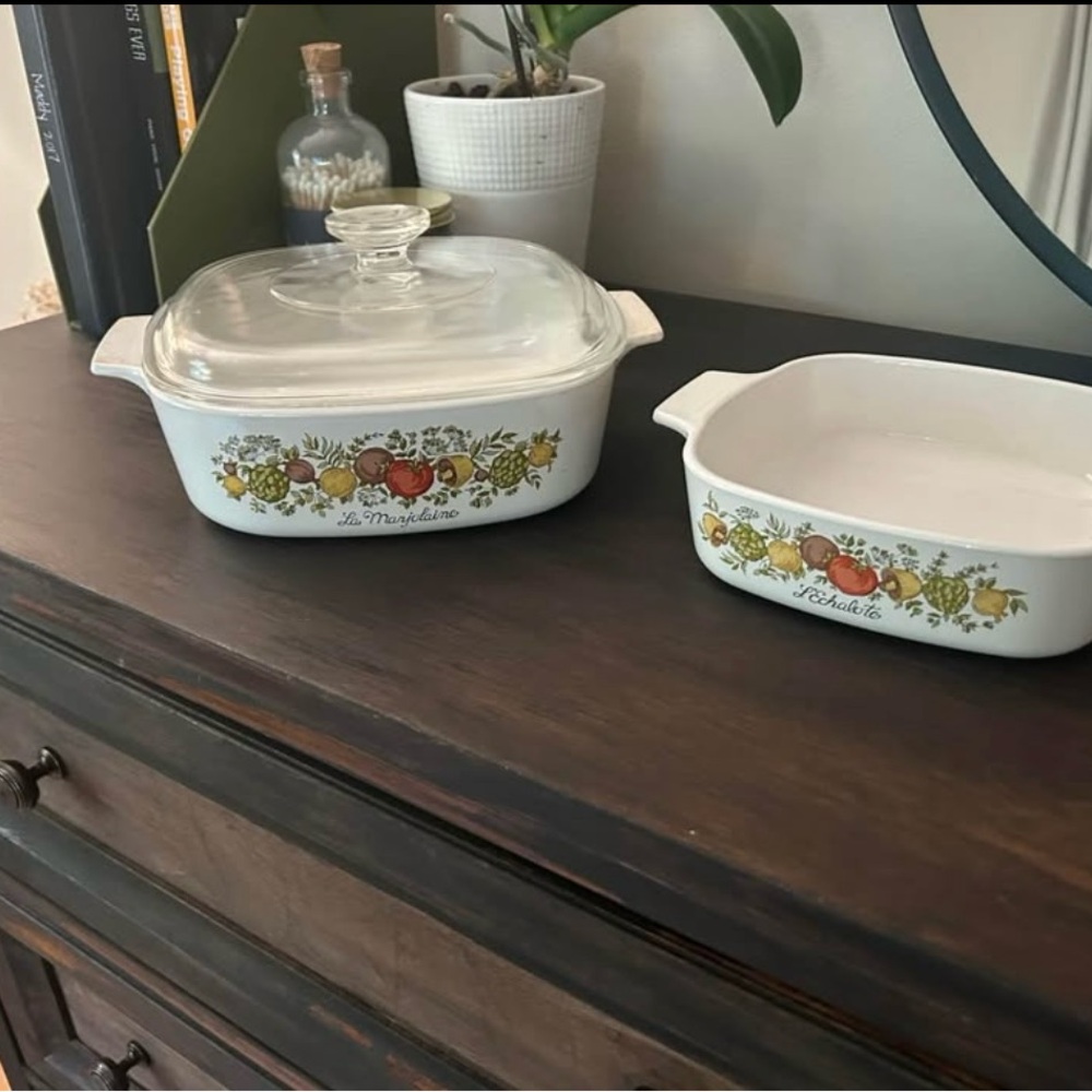 Vintage Corningware “Spice of Life” Casserole Dish Set
